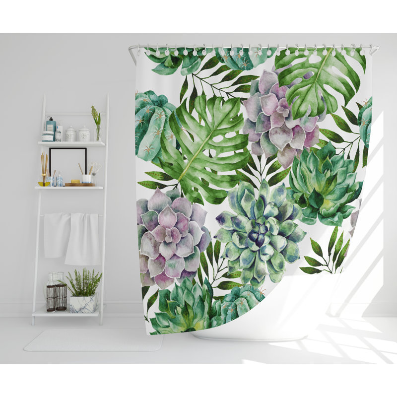 Lilwen Polyester Shower Curtain Set, 168cm H x 168cm W