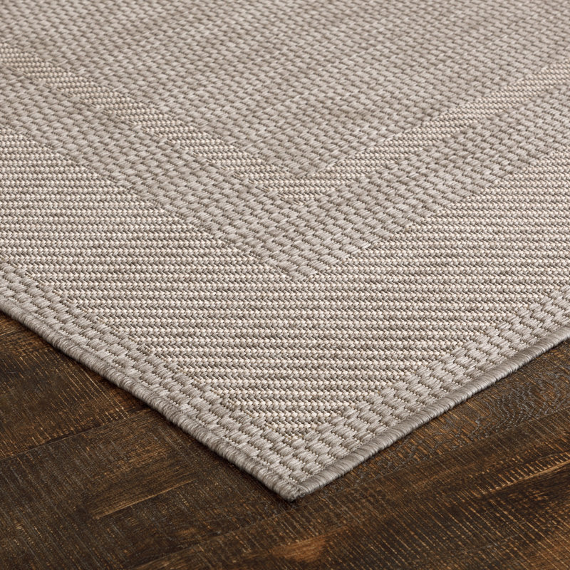 Tapis intérieur / extérieur gris Koziol, Rectangle 5 pi 2 po x 7 pi 6 po