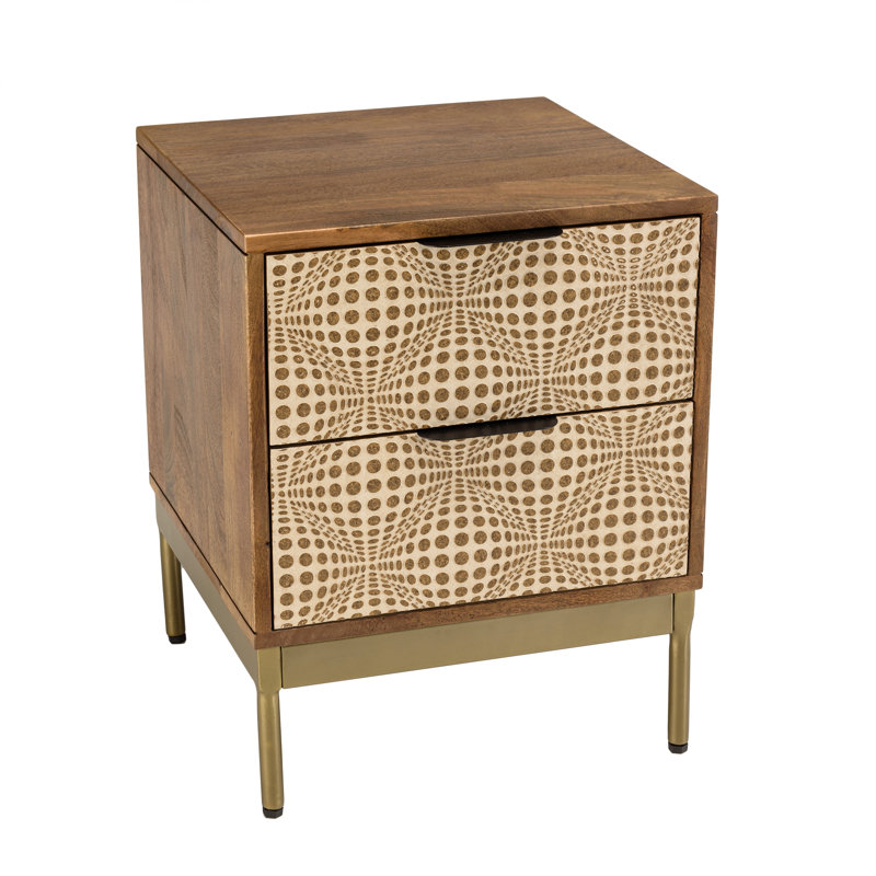 Soraya 40cm W Solid Wood Bedside Table