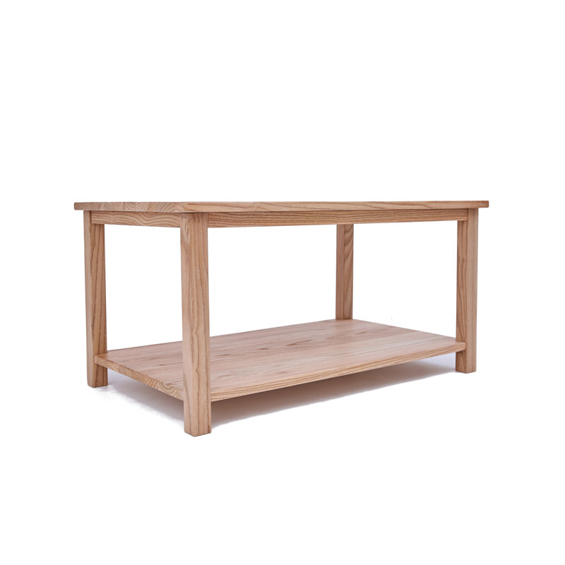 Janda Frame Coffee Table with Storage, Light Brown