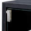 Armoire de rangement à chaussures en verre noir