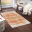 Burnt Orange Traditional Rug, Bordered Floral Rug For Living Room, Dining Room, Bedroom-946020900