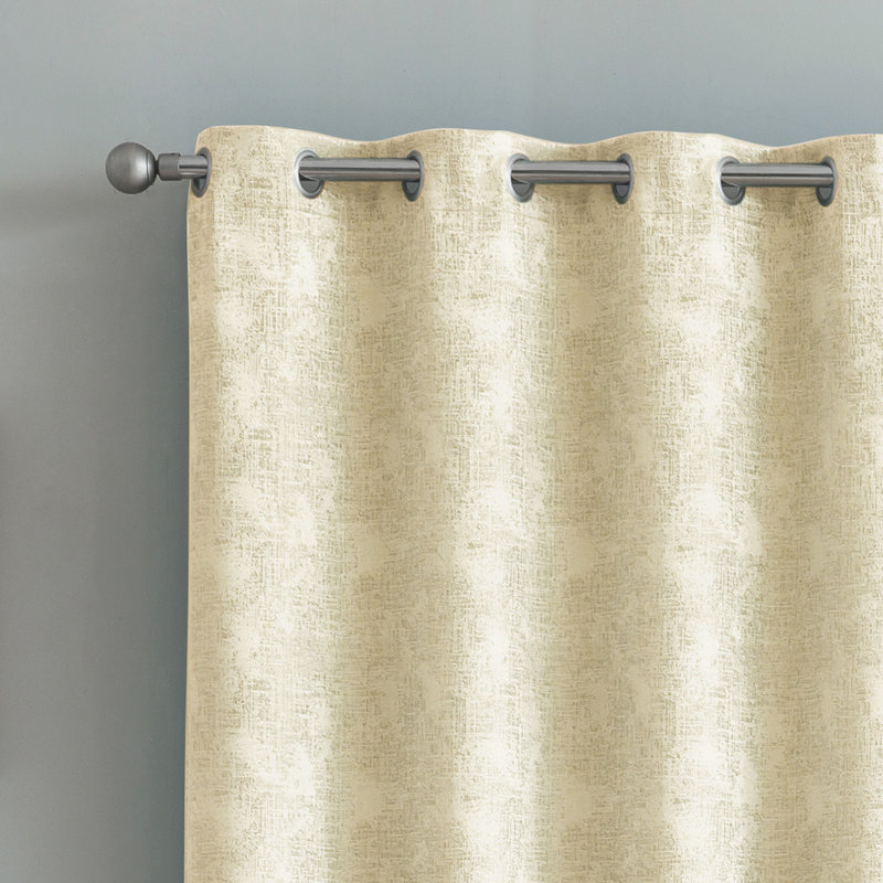 Panneau de rideau à œillets Rosalie, Beige, L 55 po x L 90 po