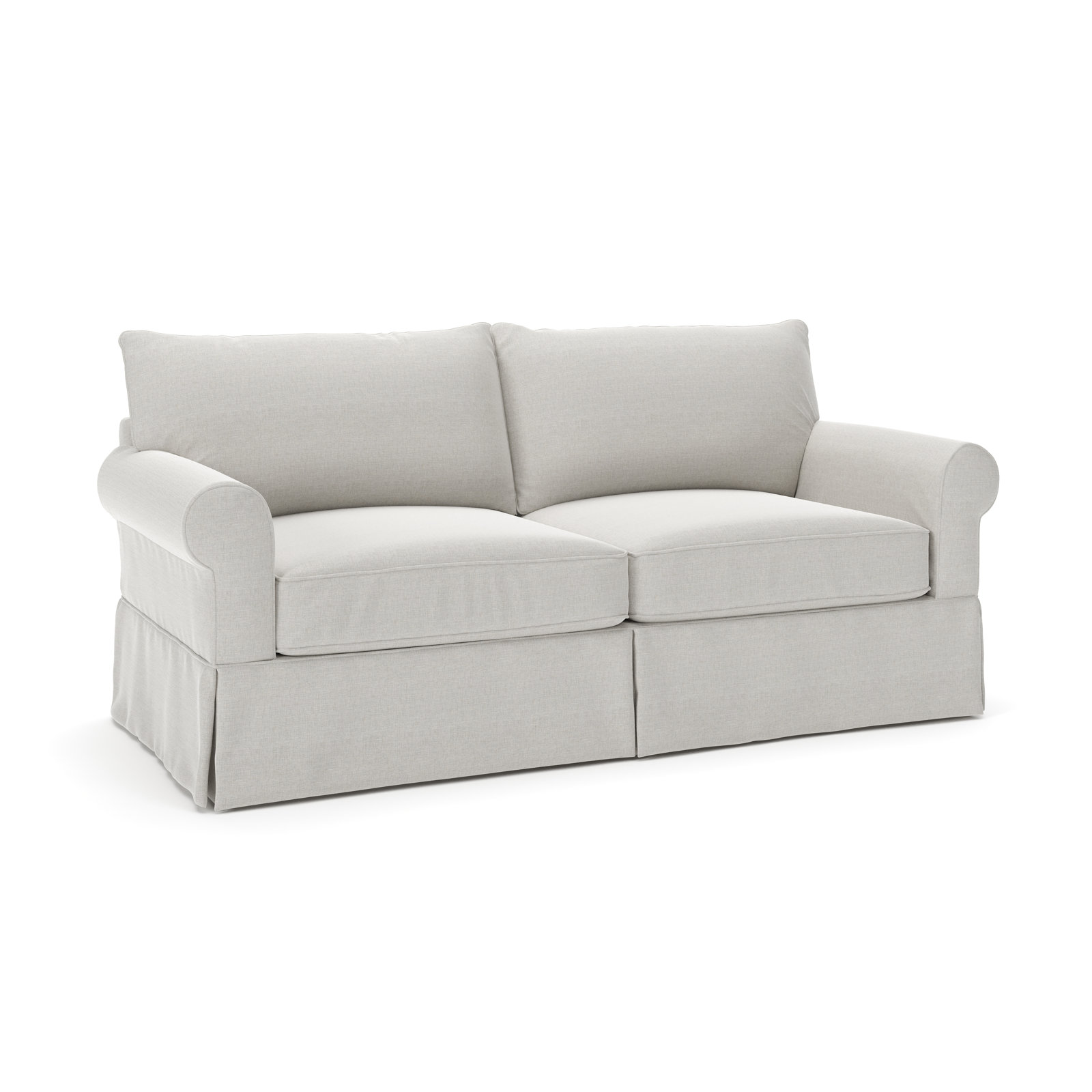 Amari 83" Cotton Sofa, Drusky Ivory Sustain® Basketweave