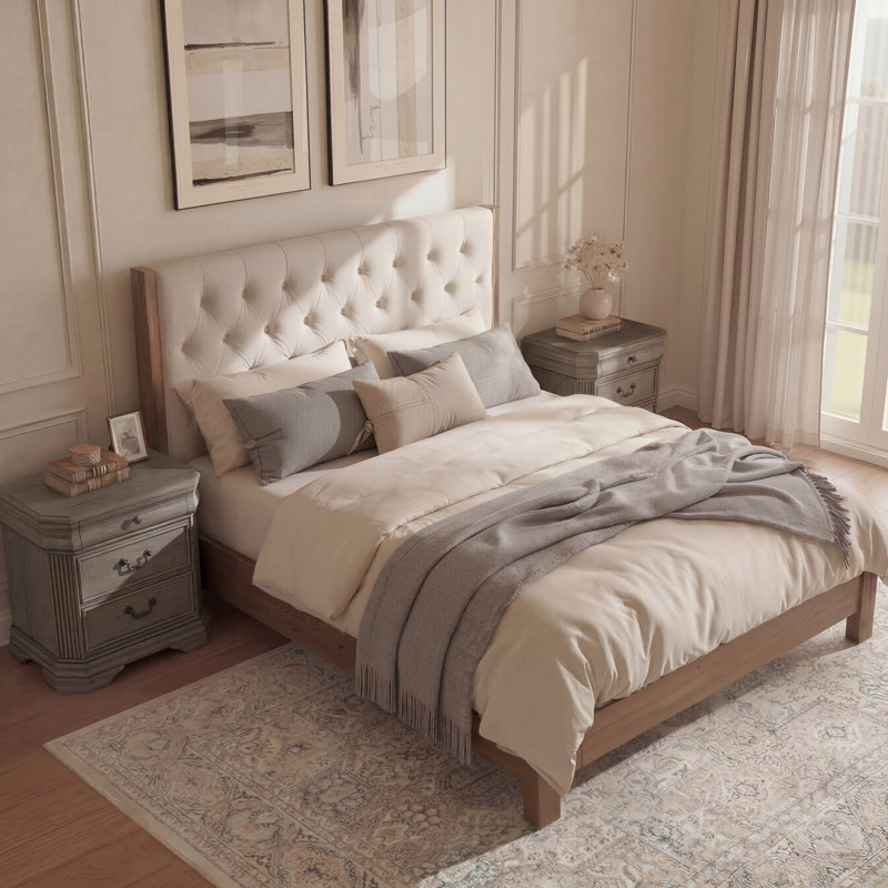Ensemble de 2 tables de chevet avec 2 tiroirs et plateau coulissant, Gris