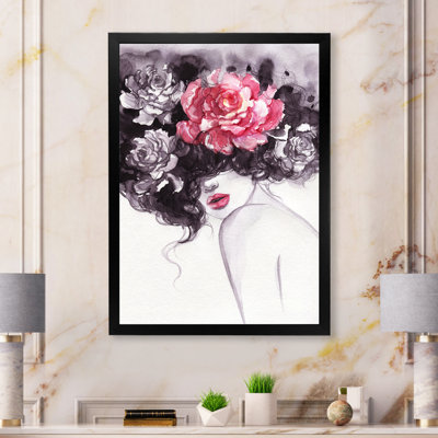 Illustration florale sensuelle sur toile Glam