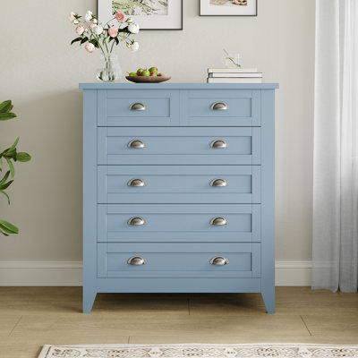 Commode 6 tiroirs Coastal Blue