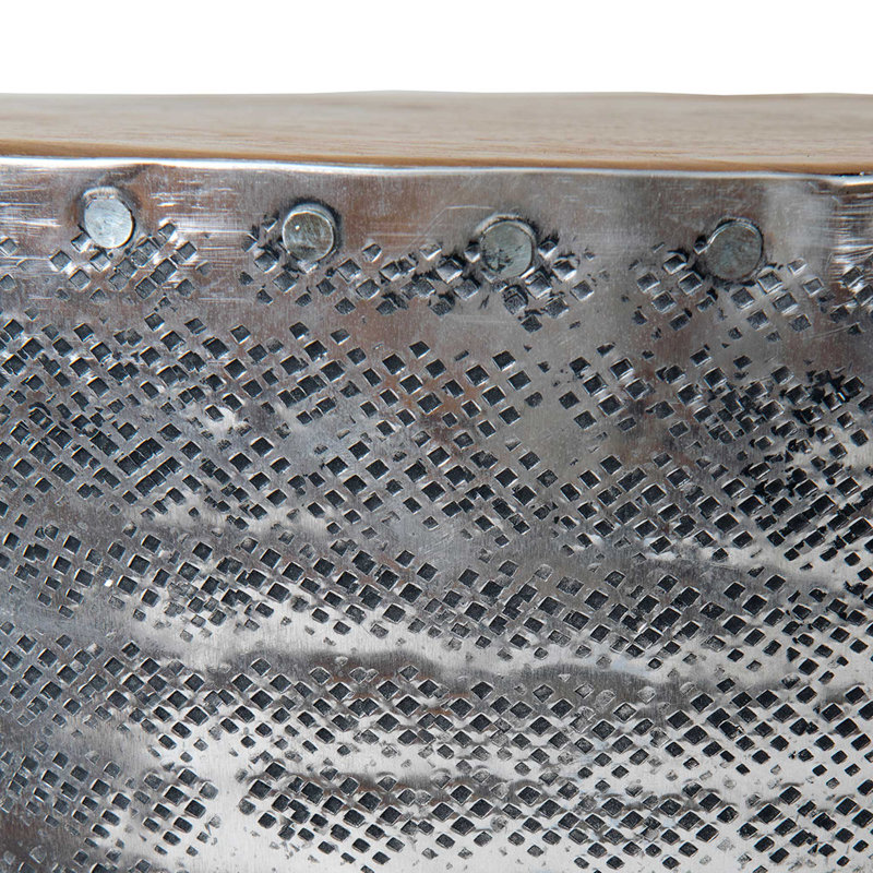 Brigid Industrial Accent Table - Handcrafted for Authentic Industrial Charm