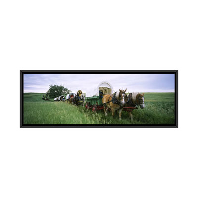 " Historical Reenactment, Covered Wagons In A Field, North Dakota, USA " by Panoramic Images
