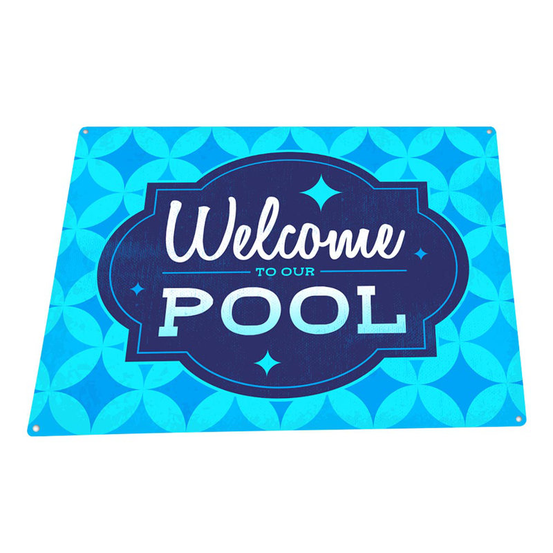 Hanzelin Bienvenue dans notre piscine, L 9 po x L 12 po
