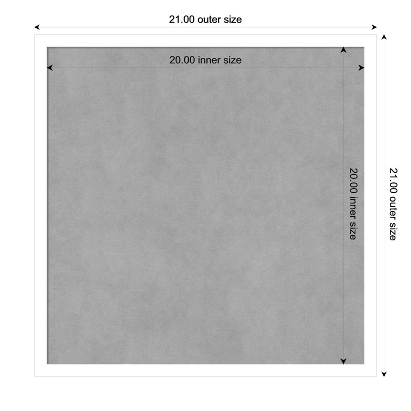 Tableau magnétique blanc Svelte, H 21 po x l 21 po