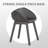 2-Pack Modern Lounge Chairs – All-Weather PP Plastic, Lightweight, Durable For Indoor/Outdoor Use, Warm Grey-797234294