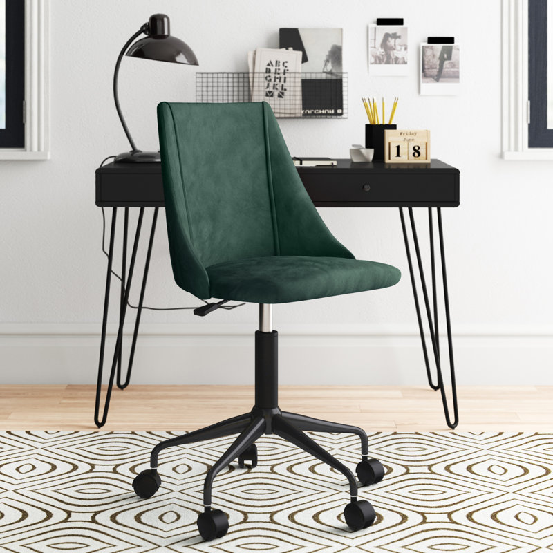 Jasmine Velvet Office Chair, Green