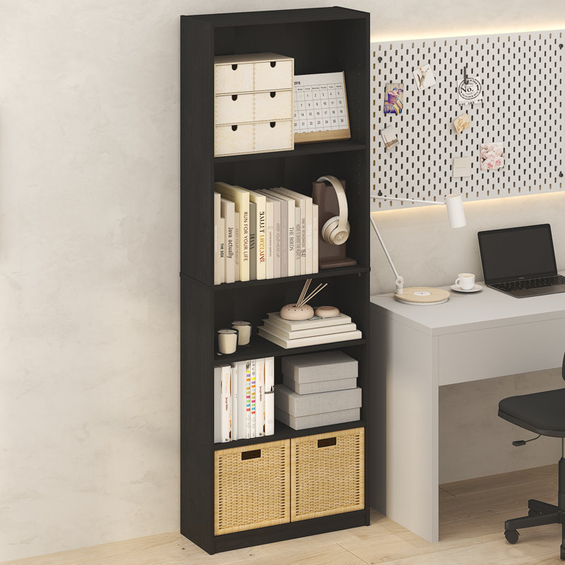 Bibliothèque à 5 niveaux Furinno JAYA Simply Home, Bois foncé
