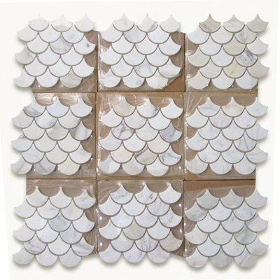 10 in. x 9 in. Marble Tile