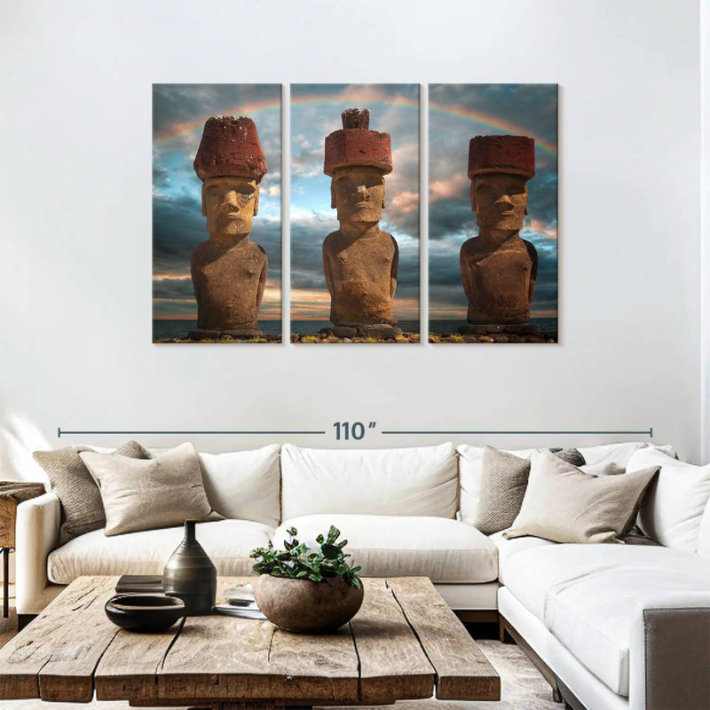Lilie Moai Statues, 48" H x 74" W