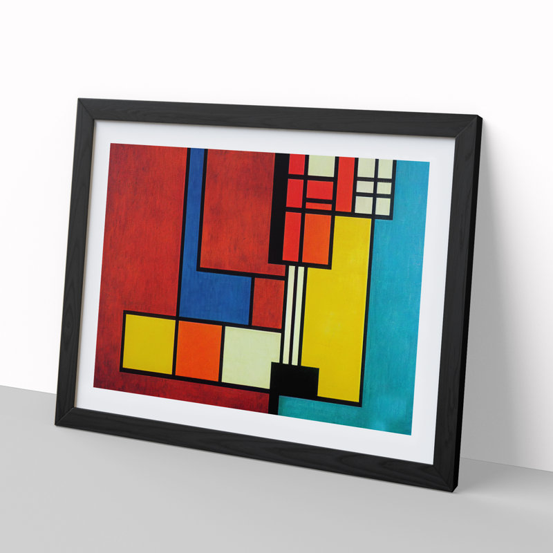 Cubism Abstract Vol.3 - Framed Print, Black, 46cm H x 64cm W x 2cm D