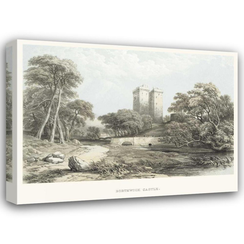 «Red Barrel Studio® Inconnu», art sur toile tendue: Borthwick Castle, H 28 po x l 36 po