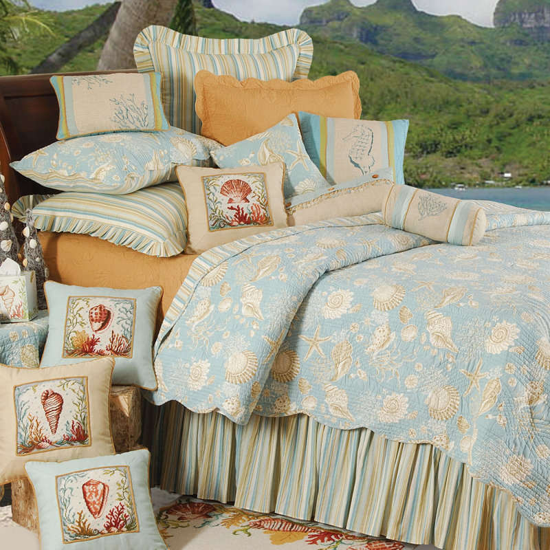 Courtepointe 100% coton Natural Shells, Simple