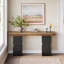 Console extra longue de 63 pouces, table d'entrée de style campagnard derrière le canapé
