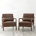Walnut Frame/Brown Cushion