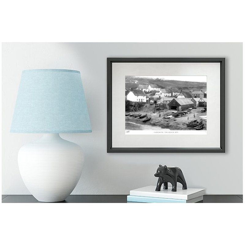 Cadgwith, The Beach 1899 - Single Picture Frame Print on Wood, 40cm H x 50cm W x 2.3cm D