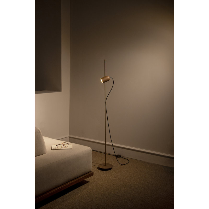 Onfa Floor Lamp, Walnut, Brass