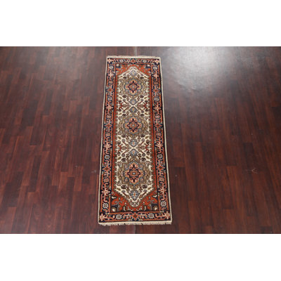 Tapis de couloir oriental en laine Heriz noué à la main 3 x 8
