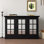 Armoire de rangement avec 3 portes en miroir en acrylique, buffet avec tablettes réglables, stratifié décoratif et buffet en panneau de fibres à densité moyenne avec porte magnétique