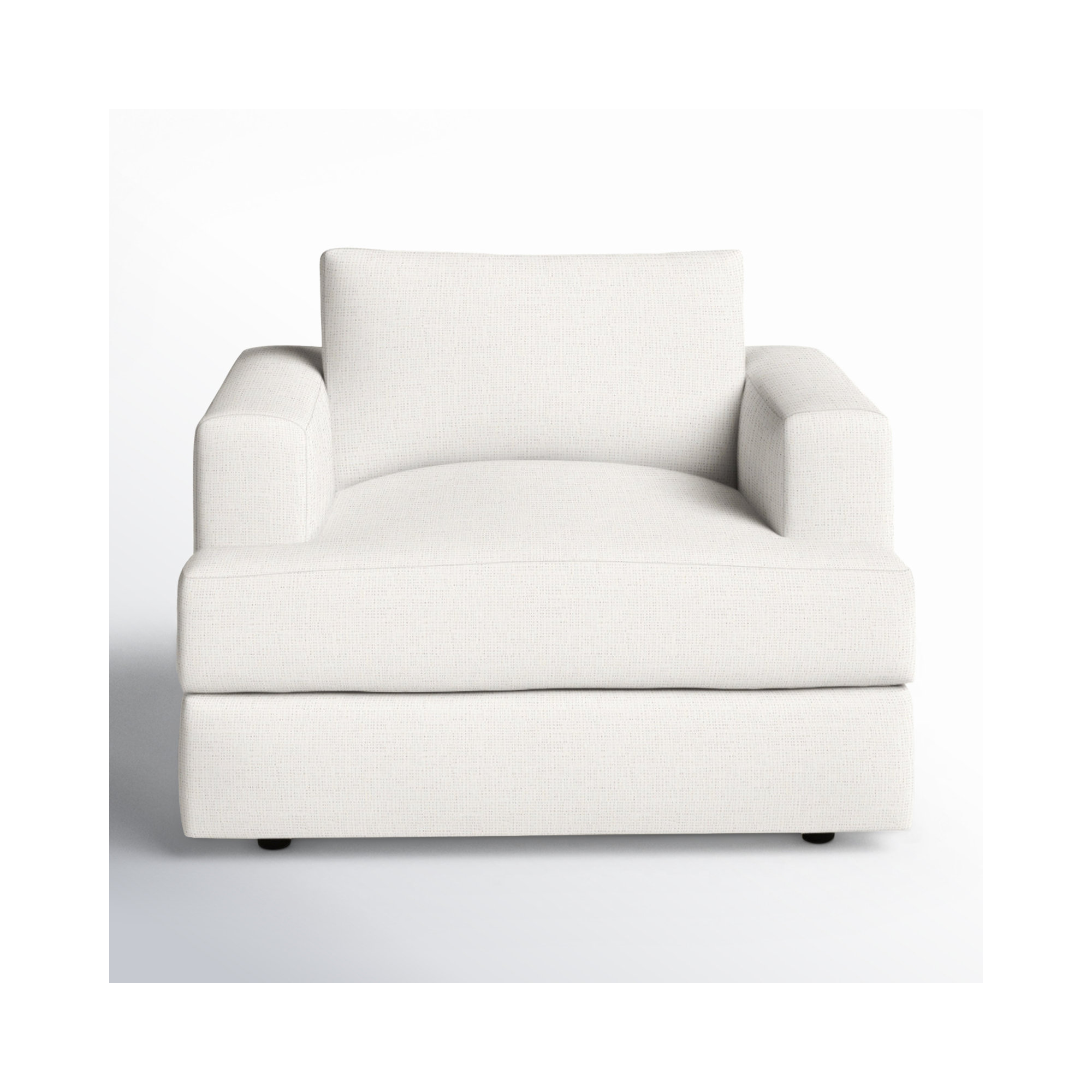 Cayden Upholstered Chair And A Half, Drusky Moonglow Sustain® Basketweave