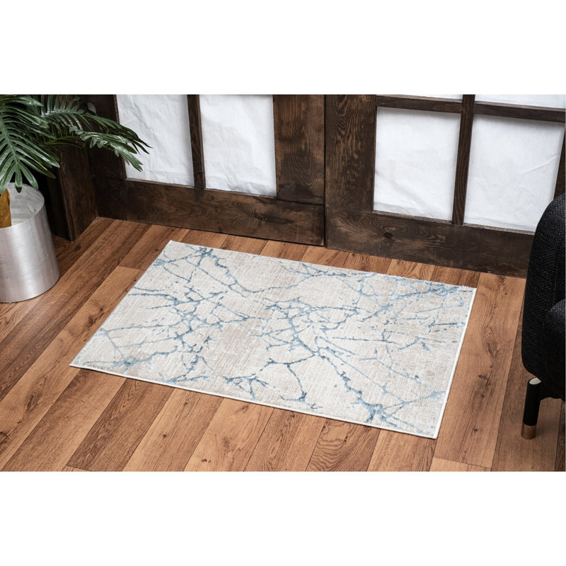 Tapis d'art moderne 2 pi 7 po X 3 - 100%, teinture 2,58 7,25, sensation douillette