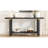Modern Entryway Table With Industrial Metal Accents, Pine Legs, And Tabletop - Black U-Style Console Geometric Tabletop, Open Shelf For Hallway Gray-1540403473