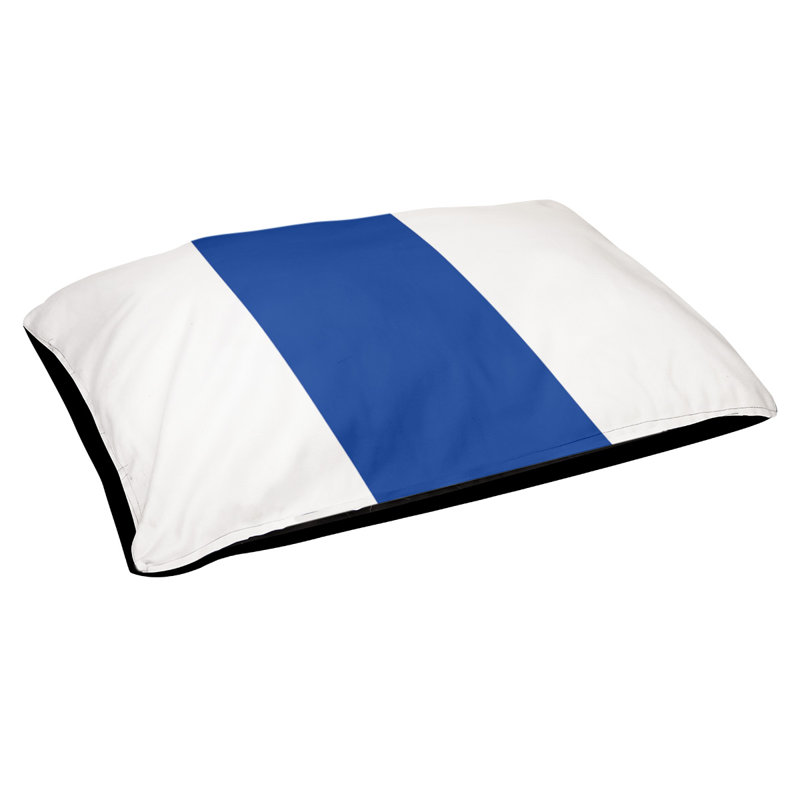 Coussin pour chien Arizona Tempe, Moyen (l 28 po x P 18 po x H 6 po), Blanc / bleu