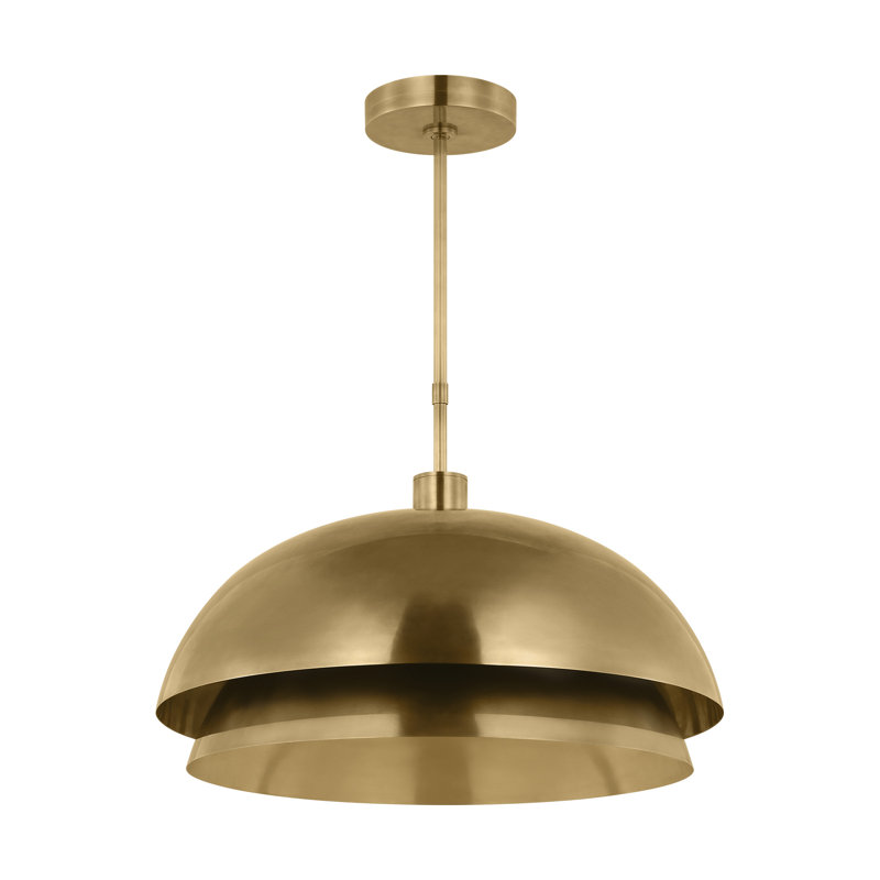 Shanti 1 - Light LED Pendant, Natural Brass, Dark Bronze, 26" W x 26" D x 13.9" H