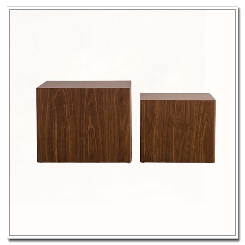 MDF Modern Nesting Coffee Table, Natural Wood