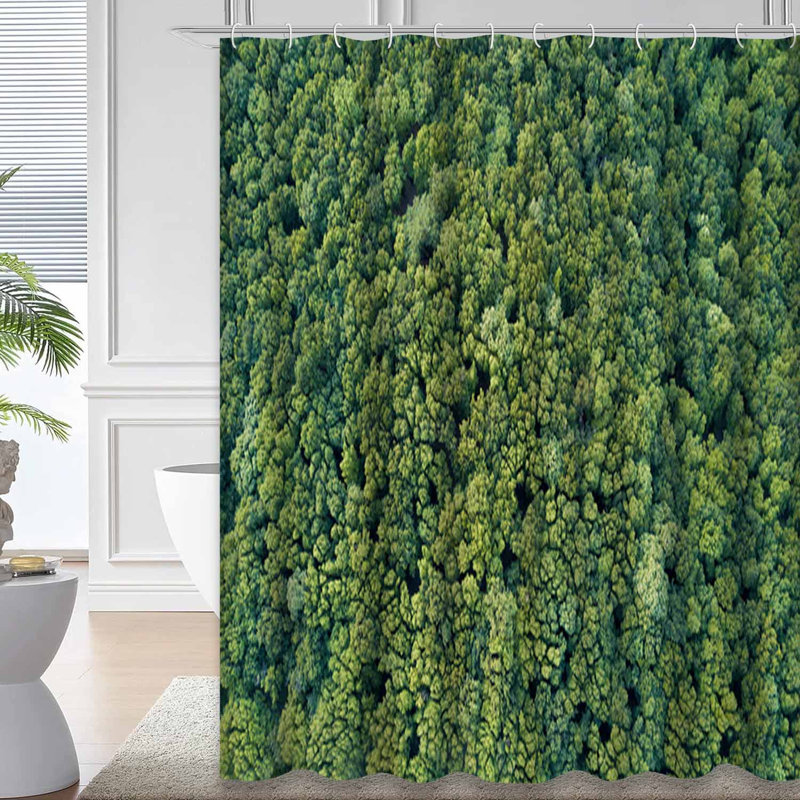 Rideau de douche été avec 11 crochets, 72" L x 72" W