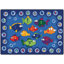 Fishing for Literacy Tufted Counting Preschool Alphabet Blue/Green Area Rug