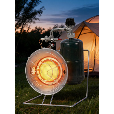 15,000 BTU Portable Propane Tank Top Heater, Horizontal Radiant Gas Heater for Camping & Ice Fishing, Vertical