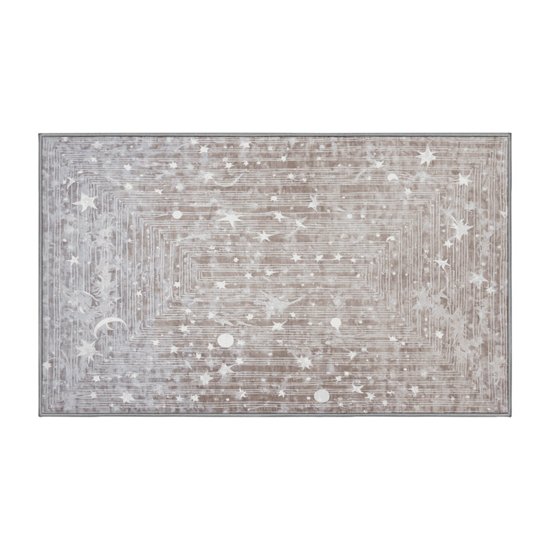 Tapis gris lavable à la machine, Rectangle 8 pi x 12 pi