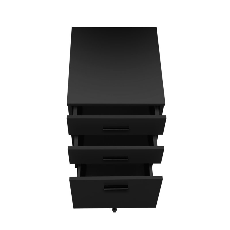 Compartiment à dossiers contemporain avec stratifié noir pour porte-documents