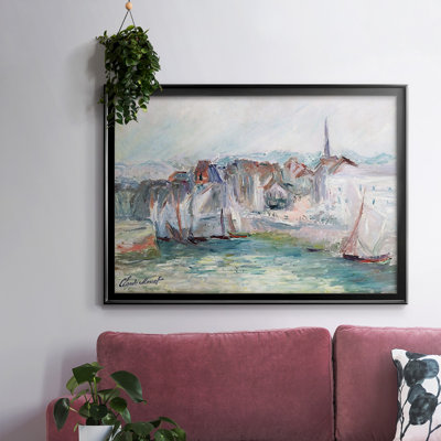 Bateaux dans le port de Honfleur, 1917, reproduction d'art sur toile