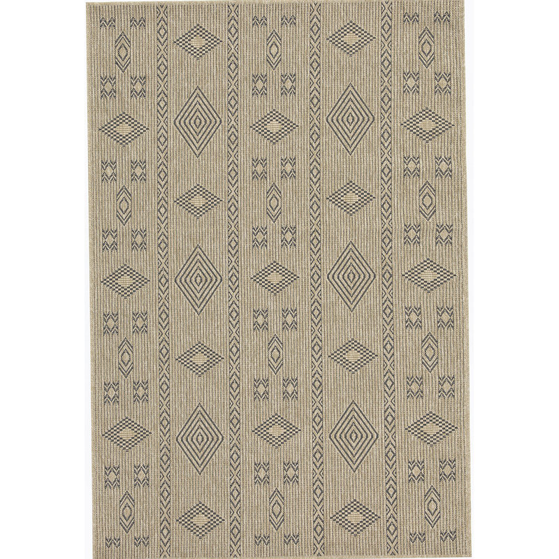 Tapis intérieur / extérieur noir Earth, Rectangle 7 pi 10 po x 10 pi 3 po