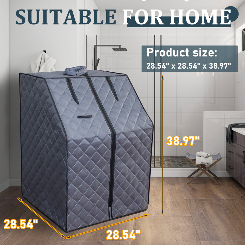 Portable Full-Size Steam Sauna Tent with 2L 1000W Steam Generator & Chair