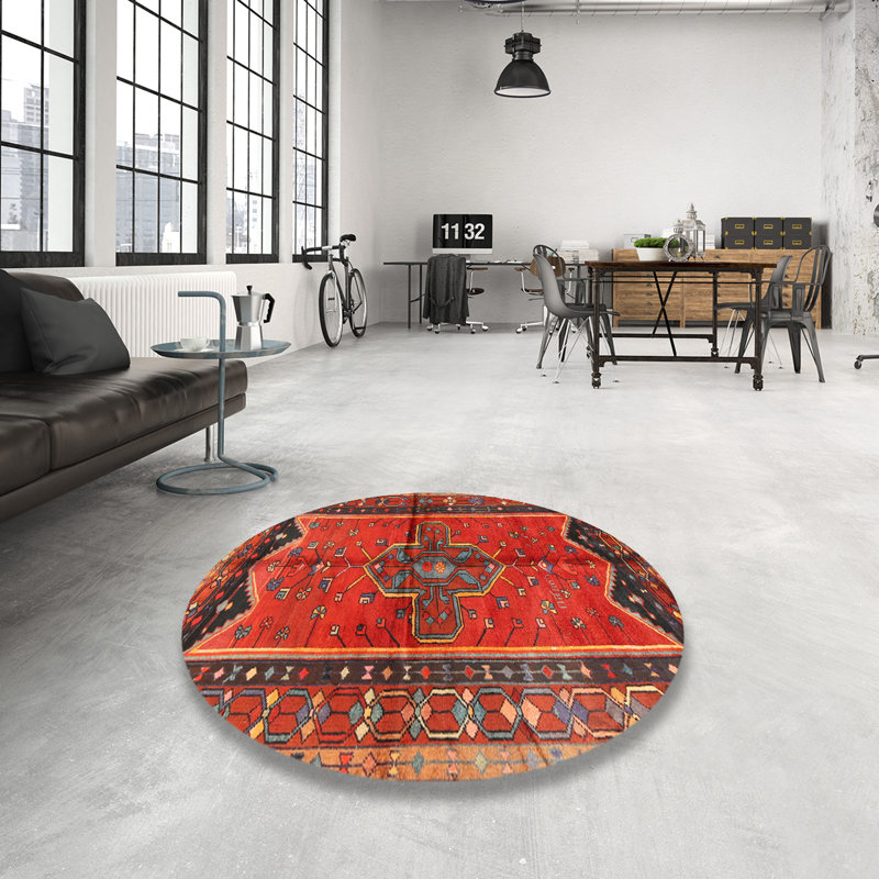 Southwestern Indoor Rug, Round 7'
