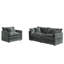 Ensemble de causeuse et de chaise 2 places, ensemble de canapé et de chaise 2 pièces, causeuse et fauteuil d'appoint, canapé de salon en chenille 2 pièces (1 + 2 places), chenille-1405368795