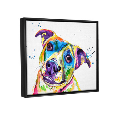 Vivid Rainbow Dog Pet Portrait - impression