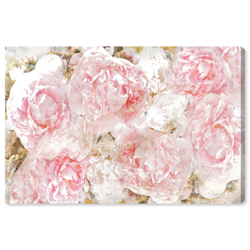 « roses », impression sur toile oliver gal, H 20 po x l 30 po, Toile tendue