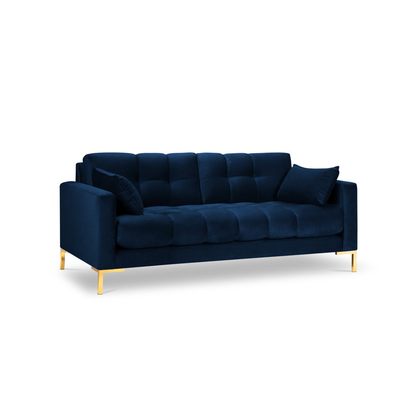 Francisca 2 Seater Sofa, Gold, Blue
