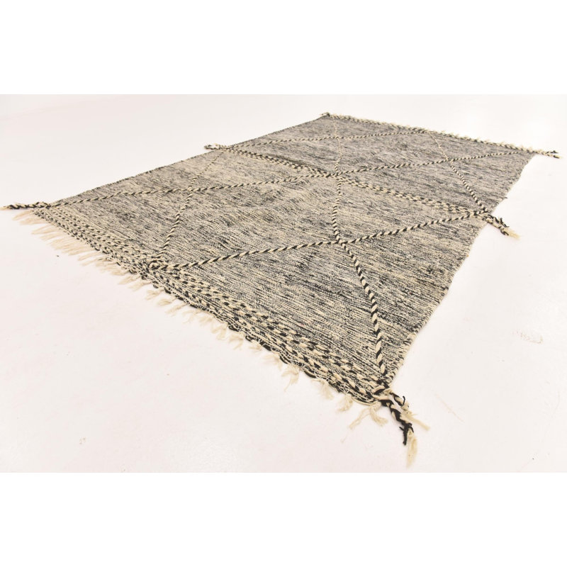 Tapis de couloir noir et blanc Mosser
