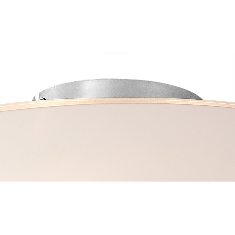 Glass Semi Flush Mount, Polished Chrome